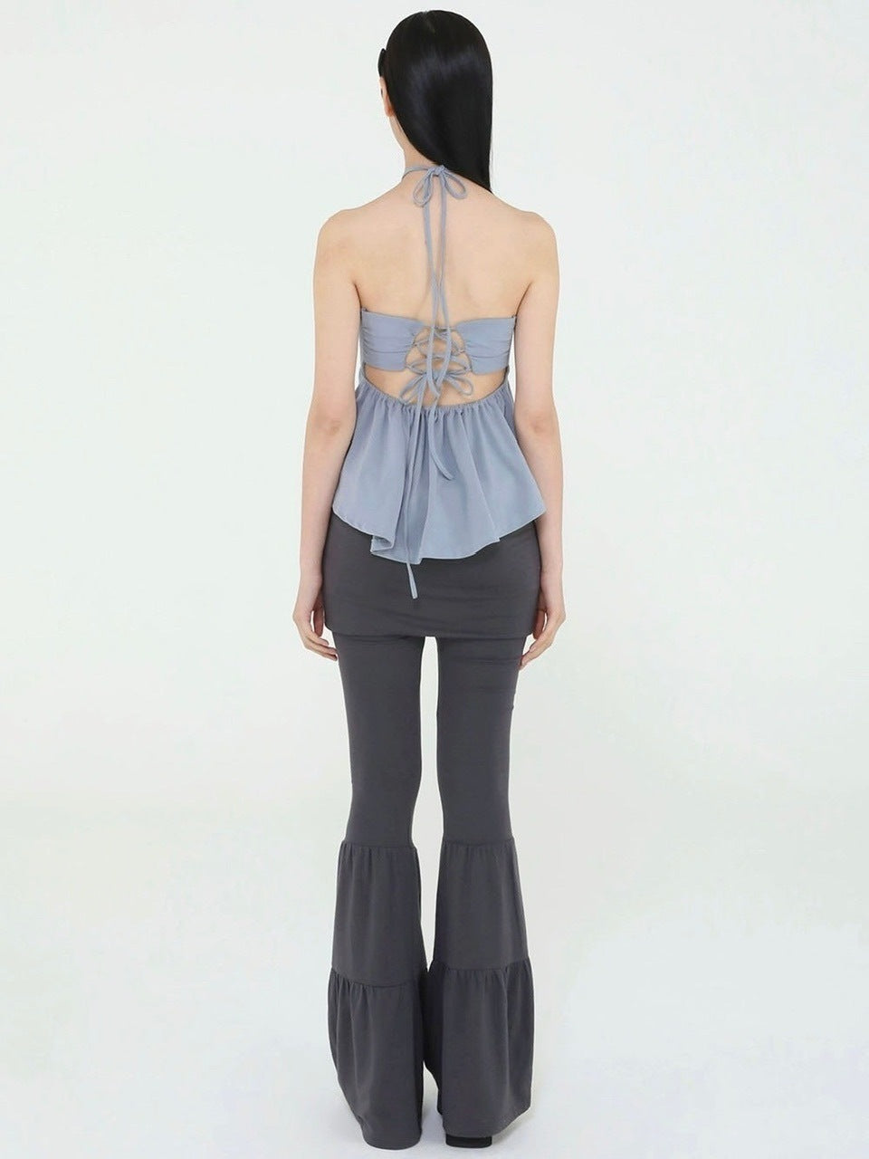 【Uglyshadow】BEADS TUNNEL SLEEVELESS / 【アグリーシャドウ】ビーズホルターネックキャミソールチュニック