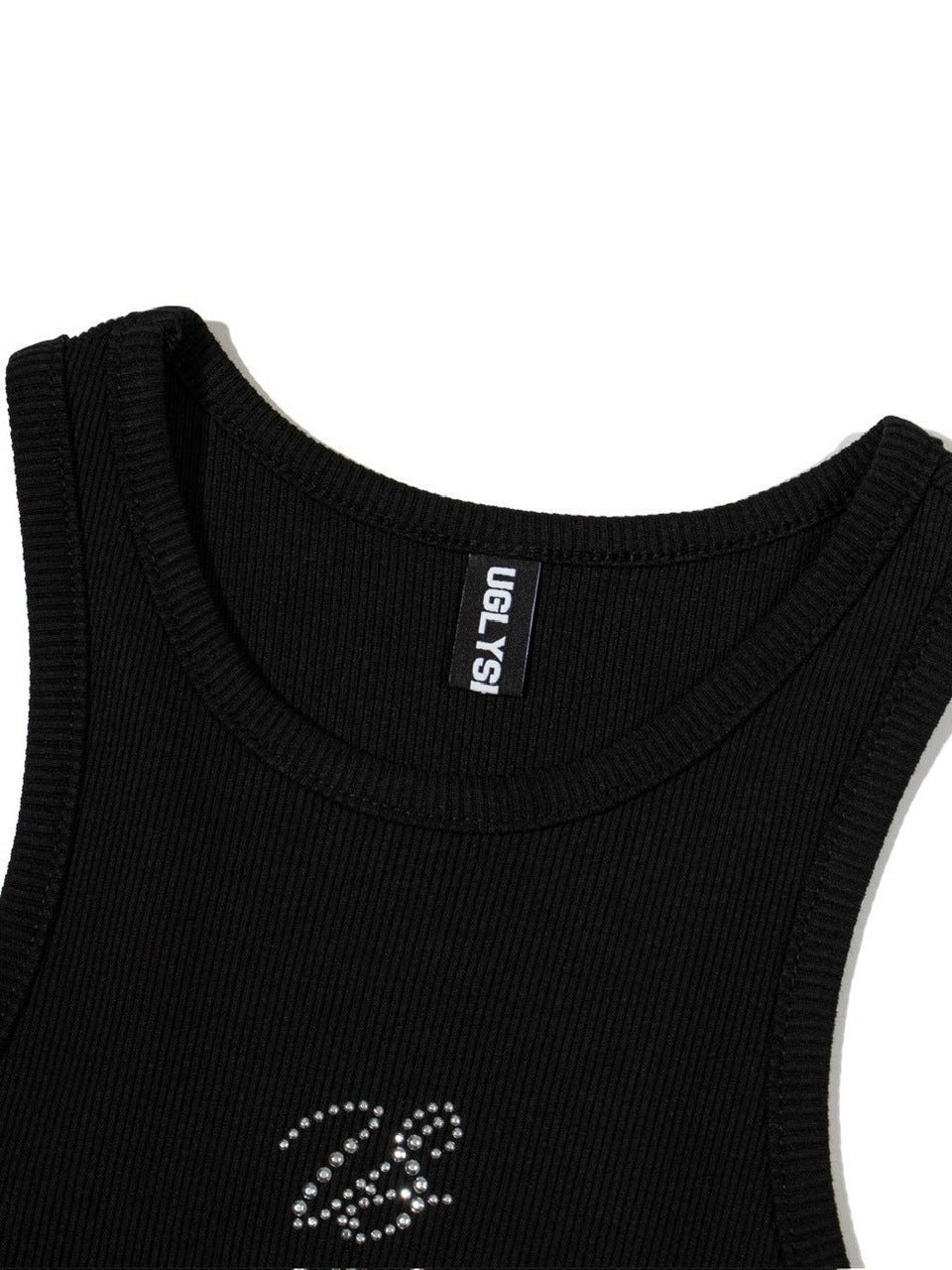 【Uglyshadow】BEADS MANGO SLEEVELESS / 【アグリーシャドウ】ビーズシンプルタンクトップ