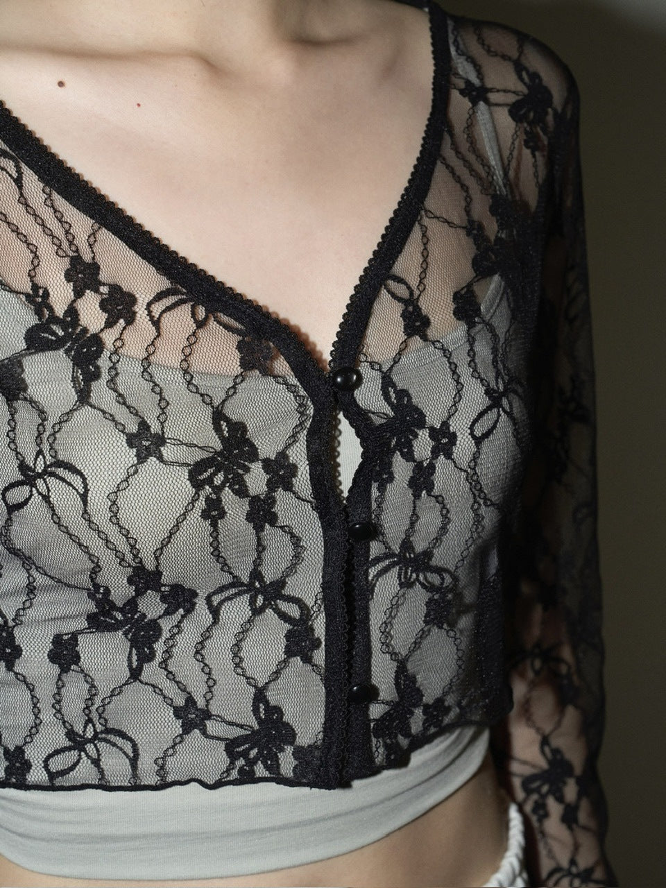 【CHERRYQUIRI】lace crop cd