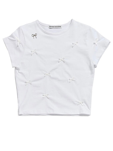 【SCHISM INDUCING】RIBBON CHARM T SHIRT