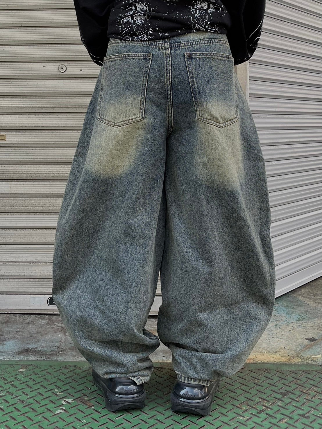 受注制【Chikashitsu +】super buggy denim pants (3color) / 【チカシツプラス】スーパーバギーデニムパンツ