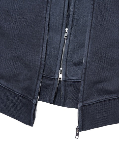 【NOMANUAL】OVERDYED LAYER HOODED ZIP-UP / 【ノーマニュアル】オーバーダイドレイヤージップアップ長袖パーカー