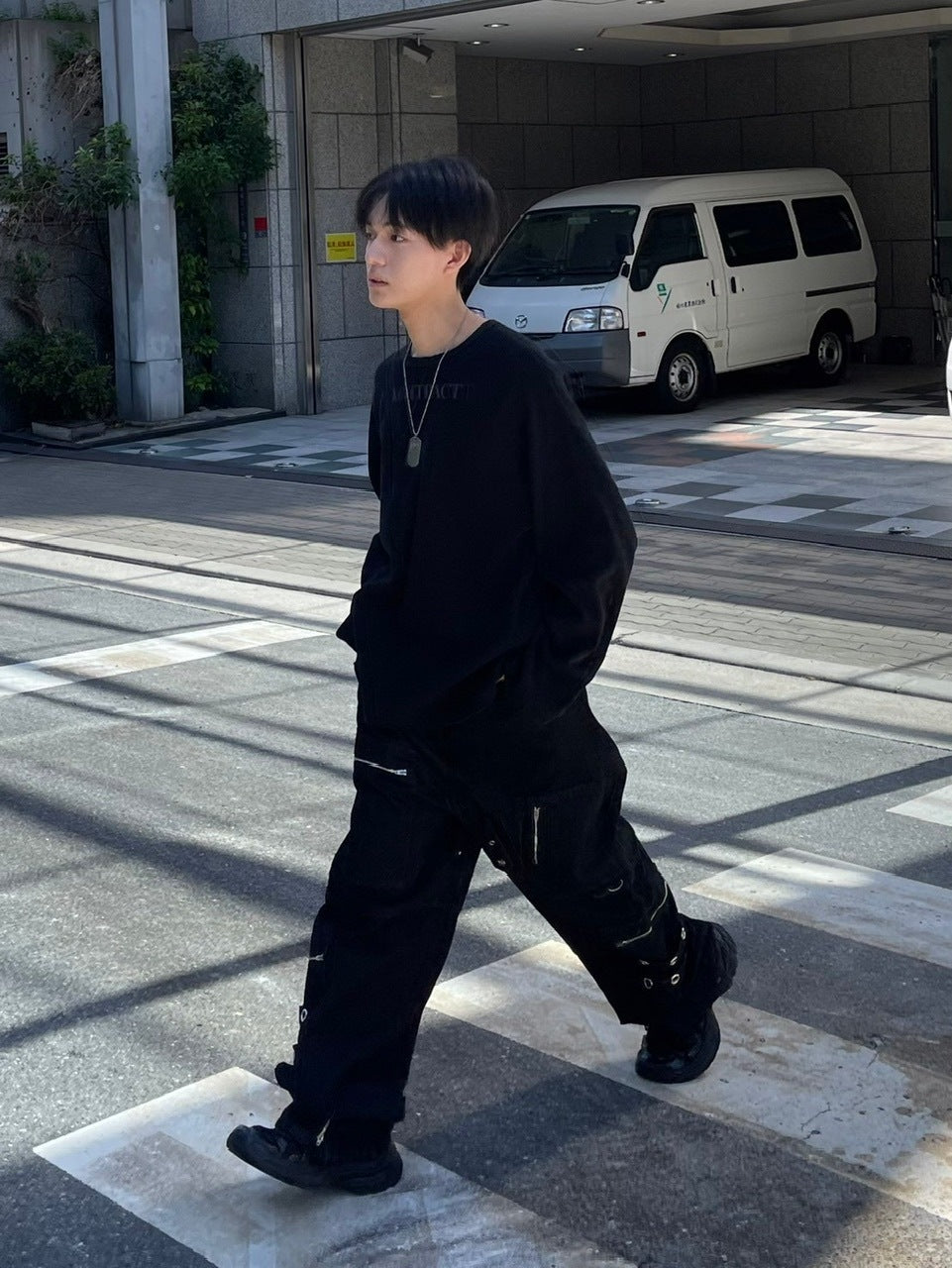 受注制【Chikashitsu +】steel ring denim cargo pants