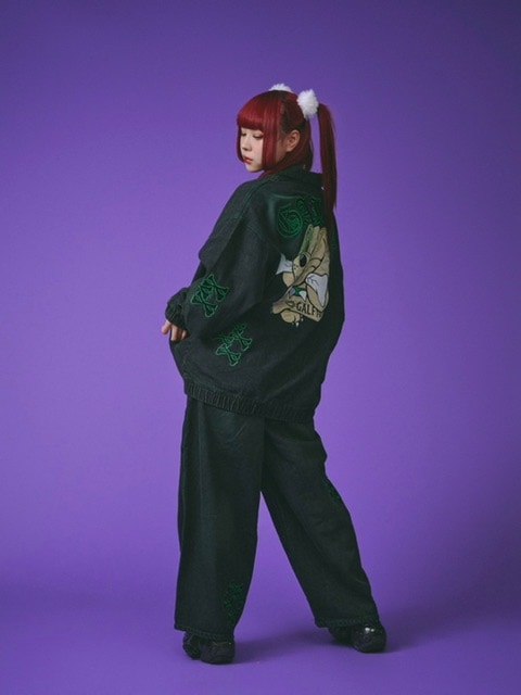 【GALFY】骨骨カラーデニムパンツ