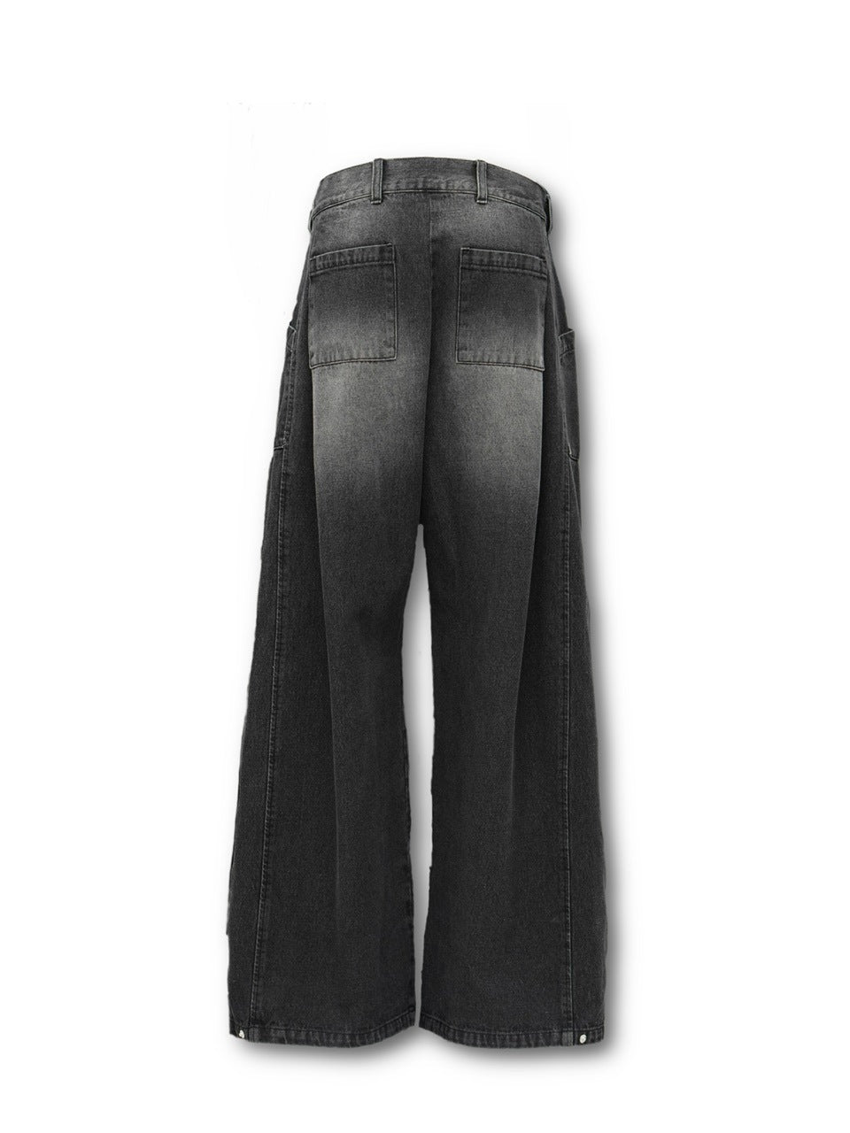 【CS】side tuck drape denim pants (black)