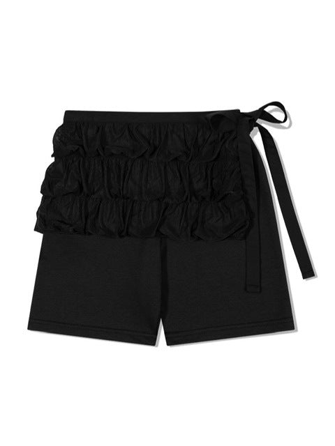 【Uglyshadow】CANCAN WRAP SKIRT PANTS SET