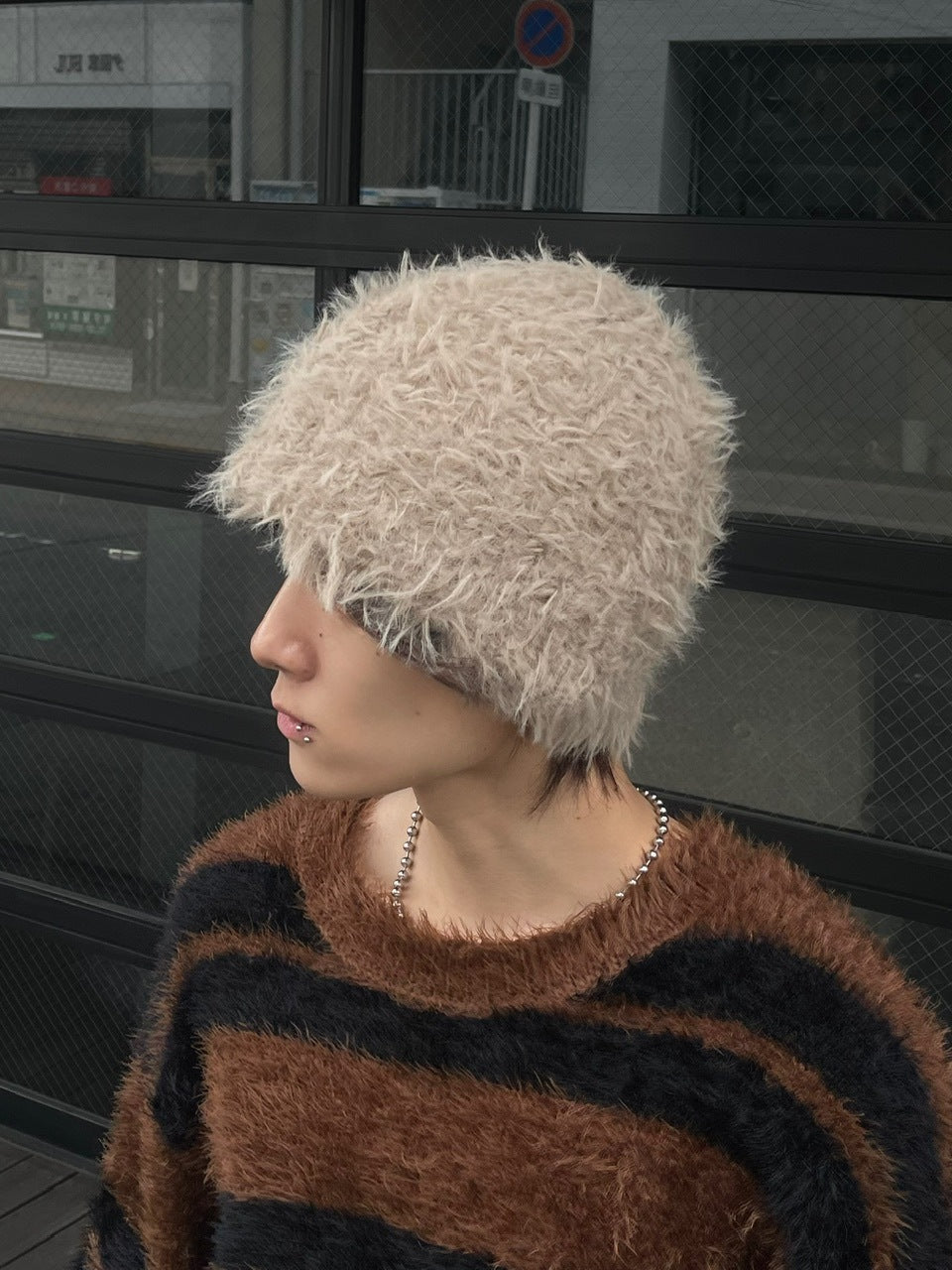 受注制【Chikashitsu +】volume fur beanie (4color)