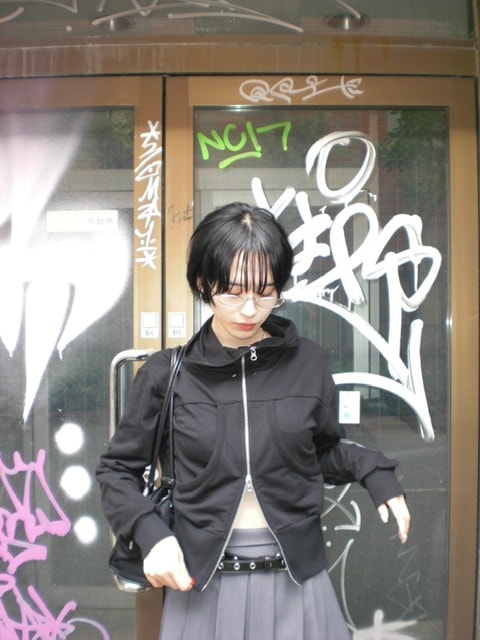 受注制【oaks】design double zip up hoodie (2color)