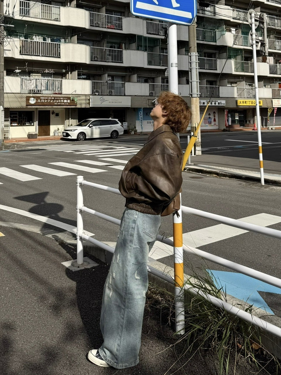 国際配送【RENOL】damage denim wide pants