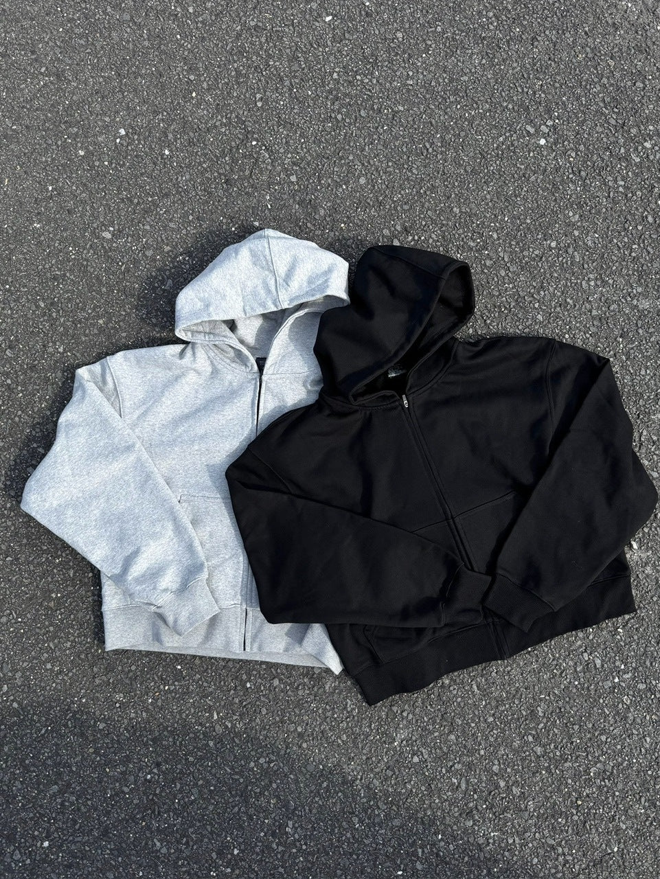 国際配送【RENOL】cropped zip up hoodie (2color)