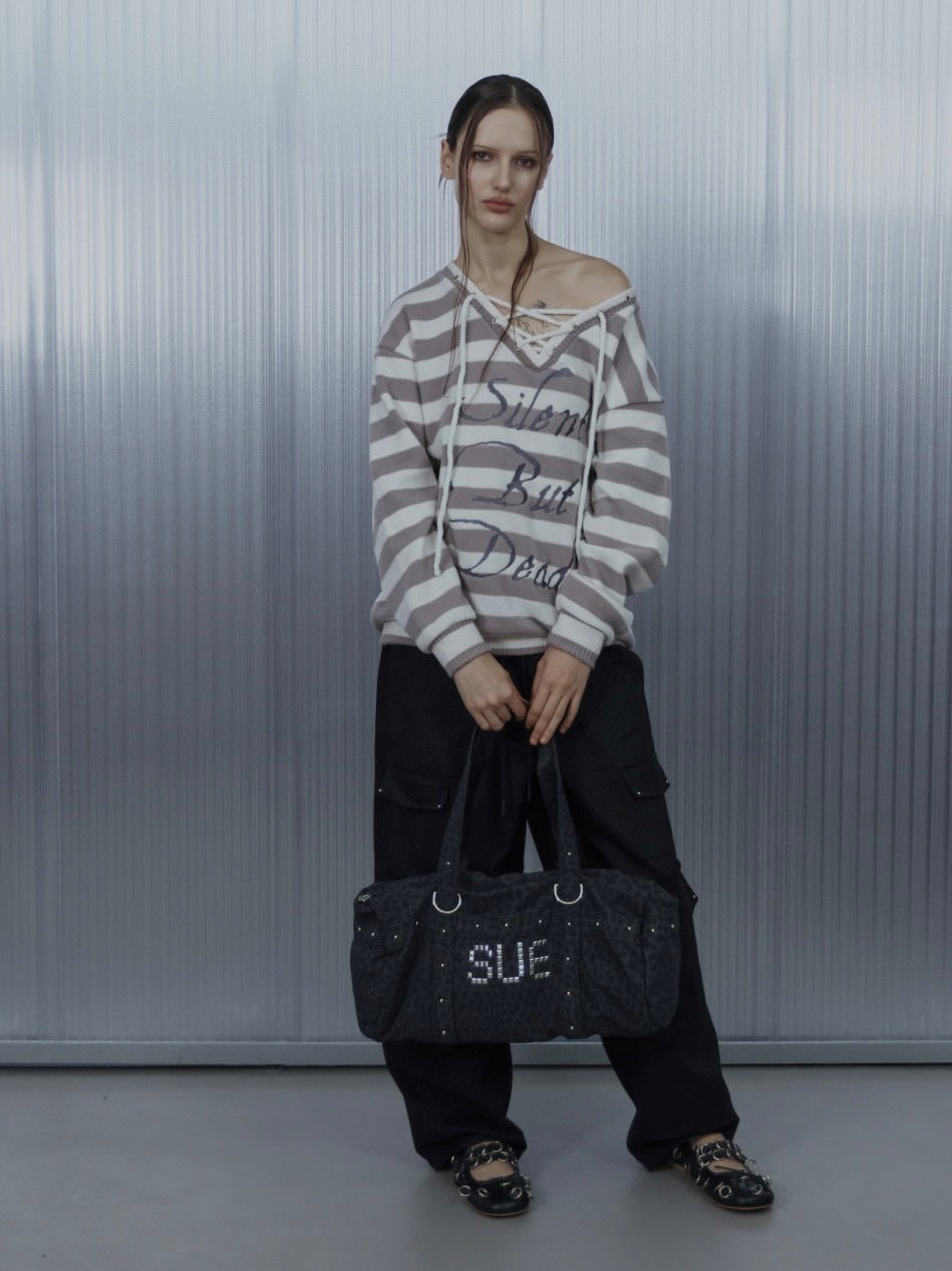 【SETUP-EXE】STRIPE V-NECK MTM / 【セットアップエグゼ】ストライプボーダーVネック長袖ニット