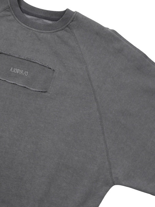 【AJOBYAJO】Raw Edge Batwing Sweatshirt