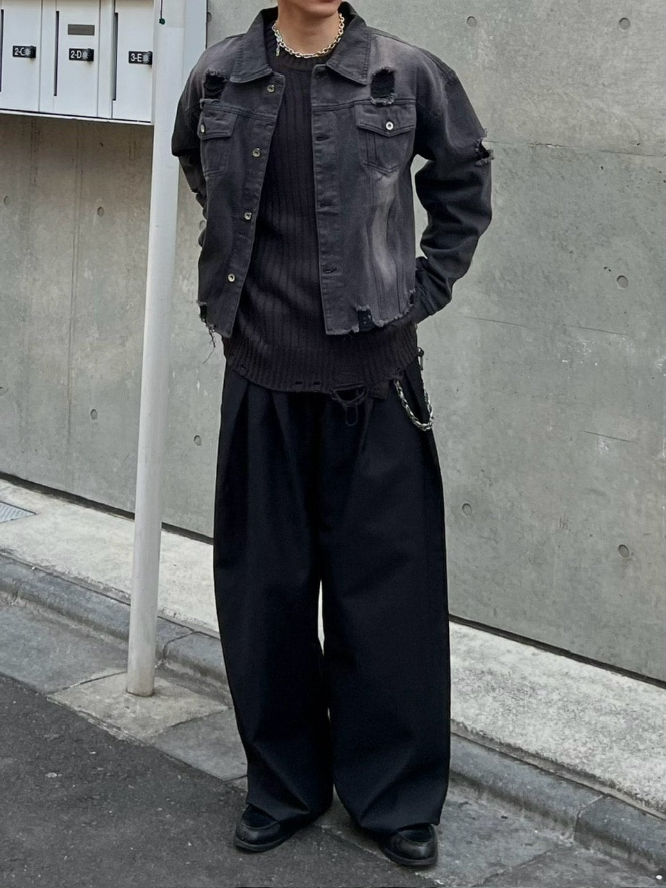 大阪店WEB限定受注制【Chikashitsu +】double tuck balloon slacks (2color)