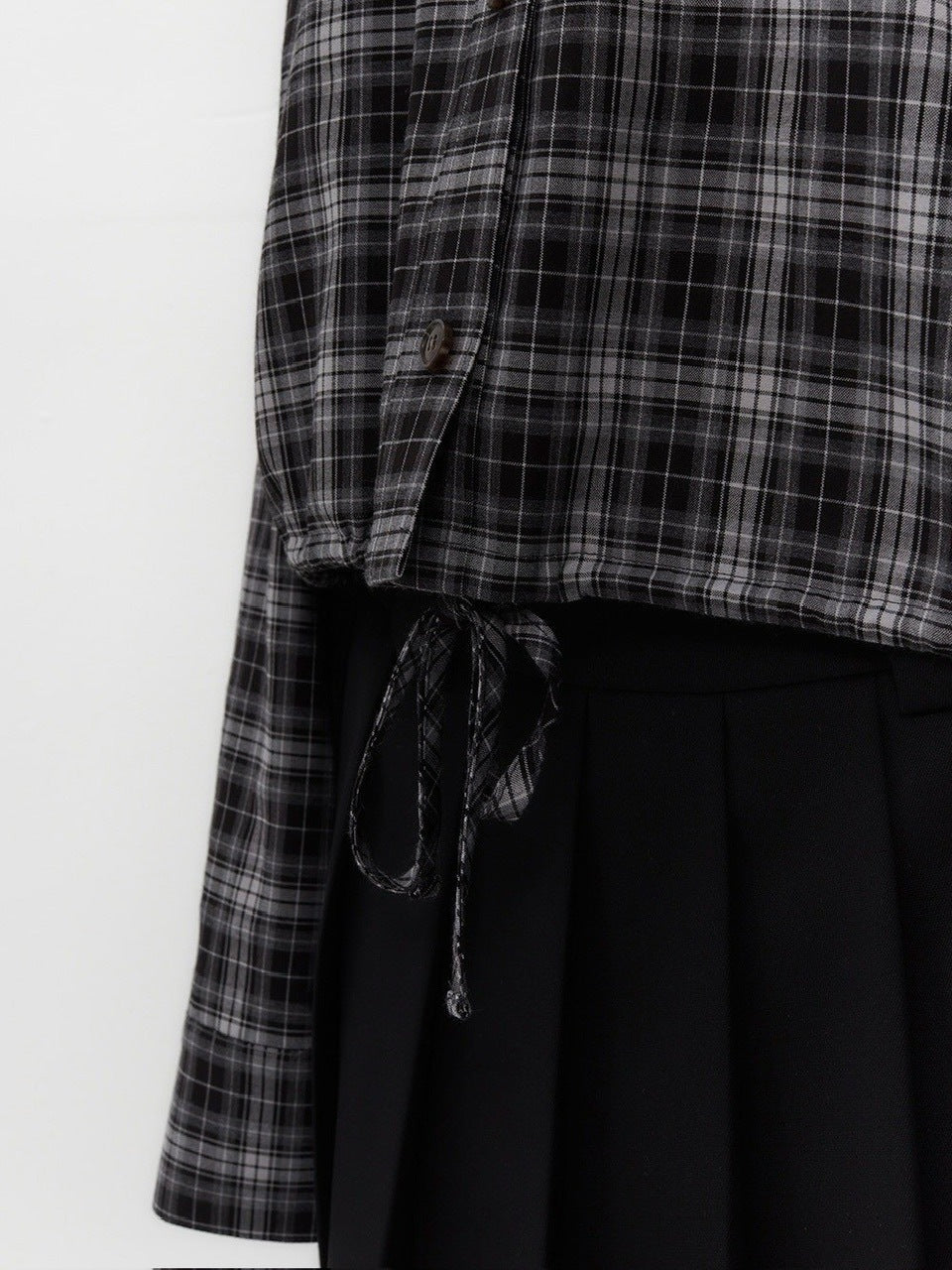 【TUOMIO】STRAPPY CHECK SHIRT