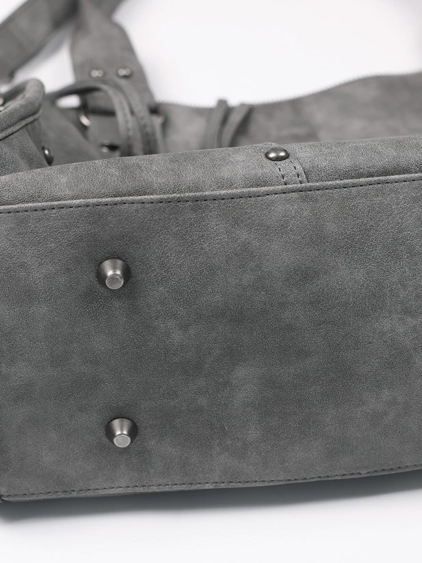 【FANCY CLUB】BELTED WASHING LEATHER BAG / 【ファンシークラブ】ベルトウォッシングレザーショルダーバッグ