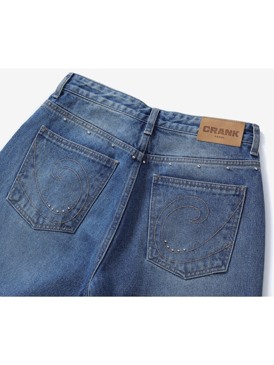 【CRANK】STUD WIDE JEANS