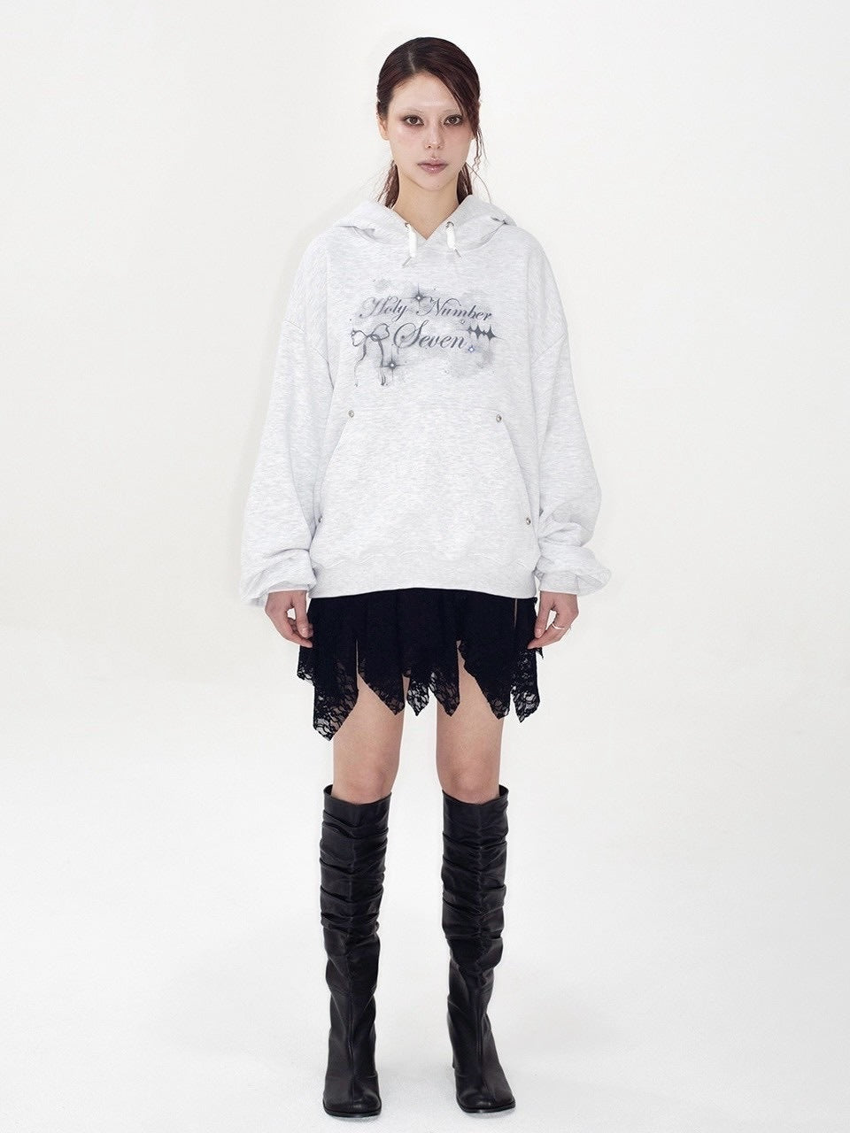 【HOLY NUMBER 7】LOVELY RIBBON DANCER CUBIC HOODIE
