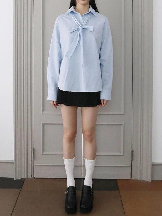 【Uglyshadow】TIE HALF SHIRT