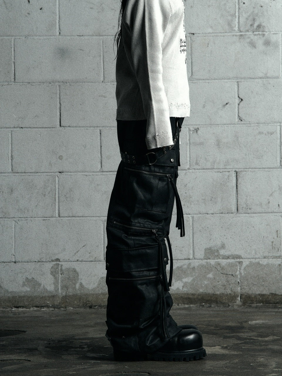 【Rosen Kreuz】CURVE FIT LONG CARGO PANTS