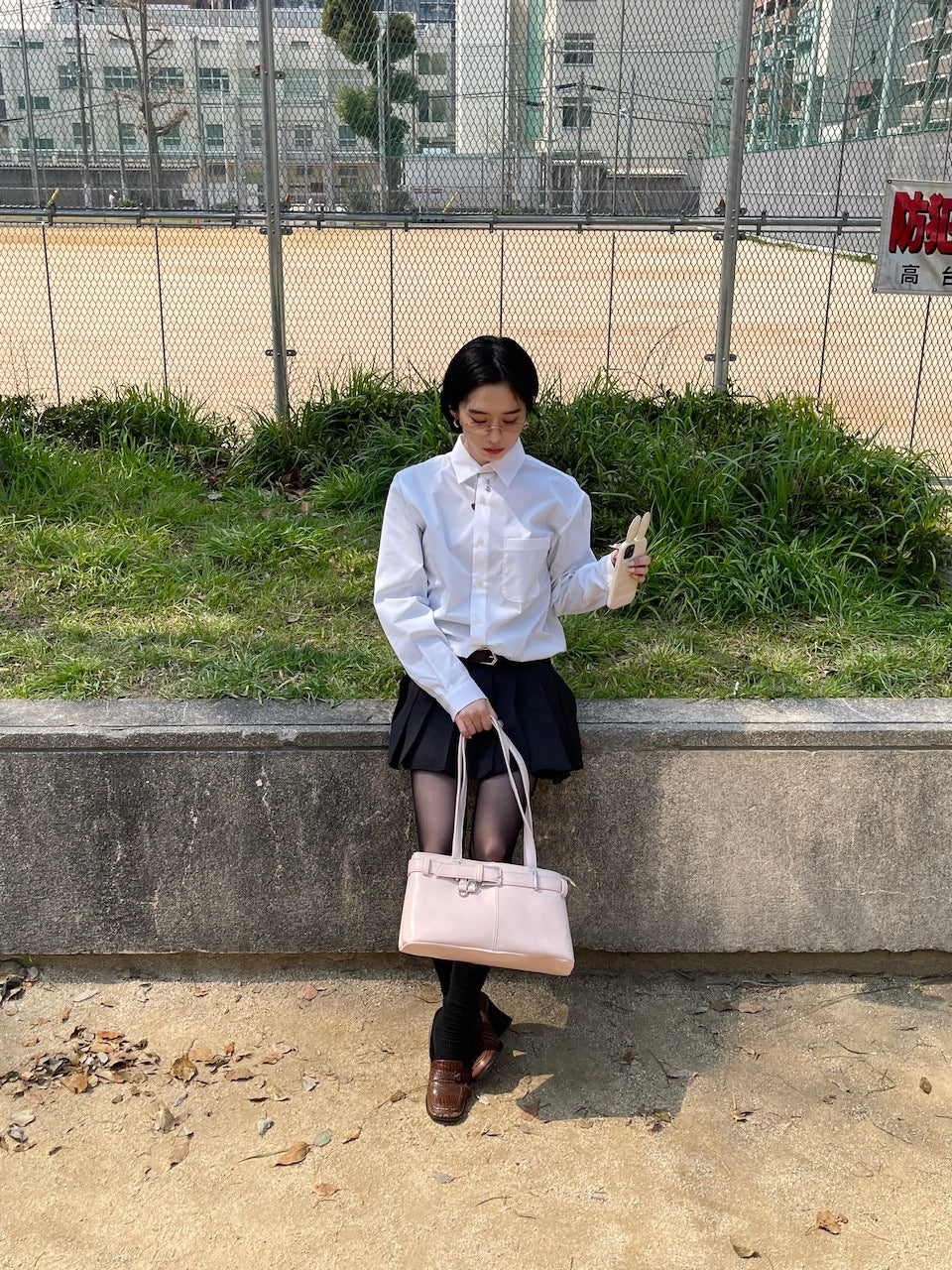 受注制【oaks】leather belt shoulder bag (3color)