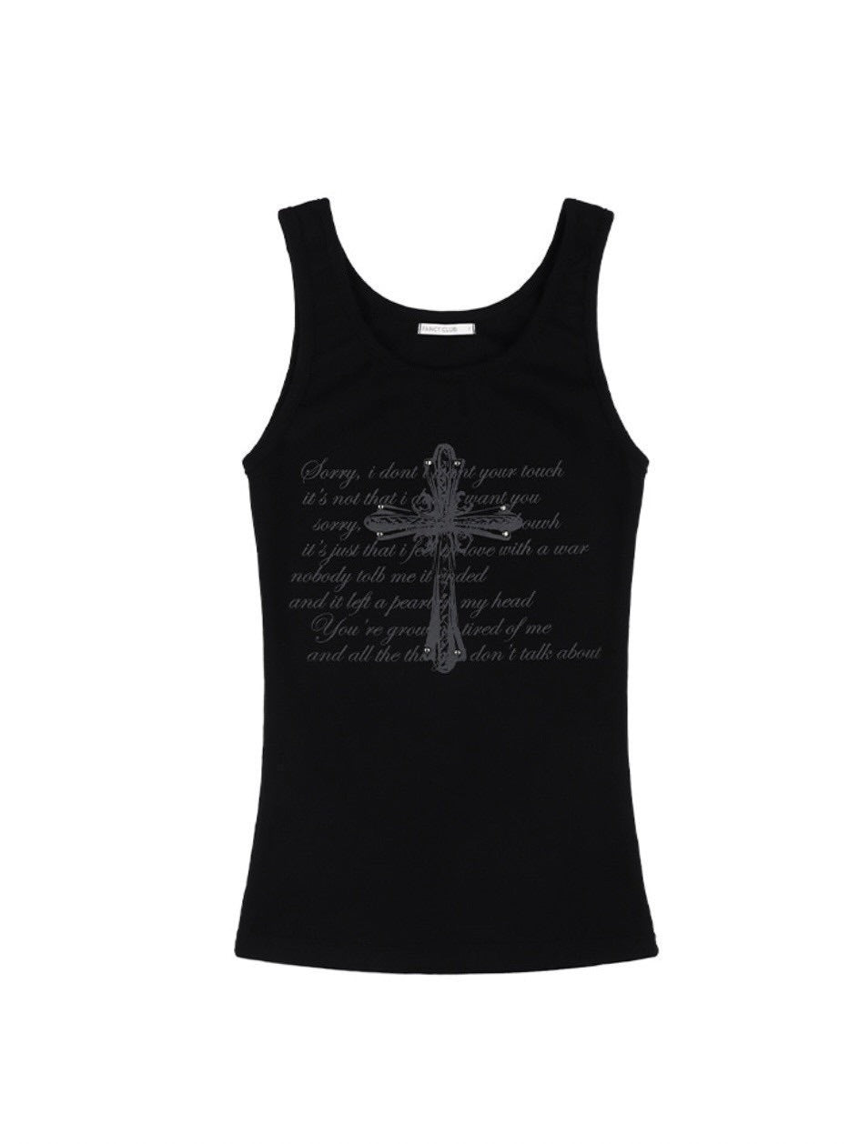 【FANCY CLUB】FRONT CROSS SLEEVELESS