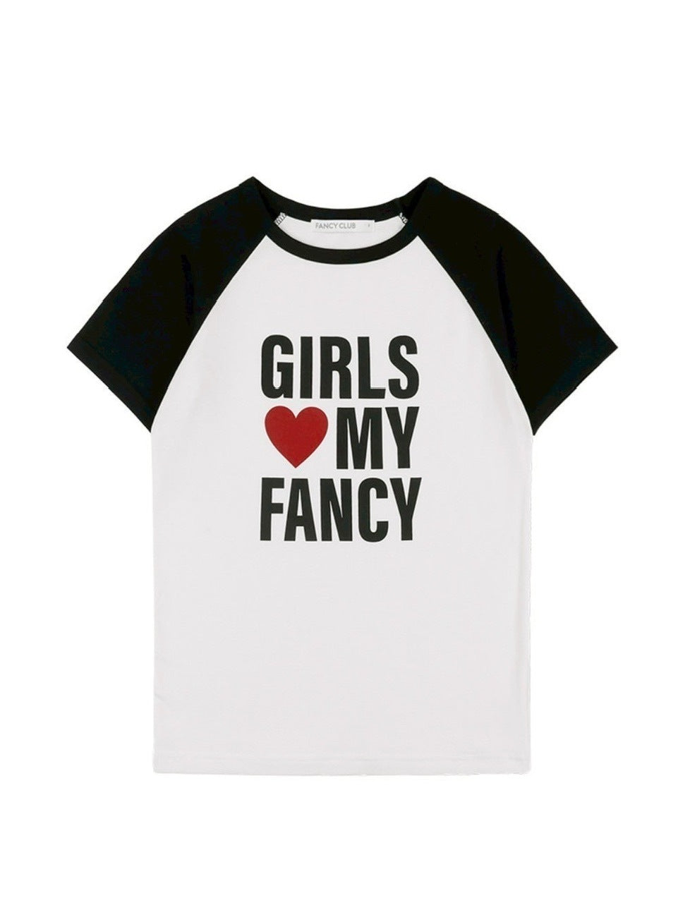 【FANCY CLUB】GIRLS MY FANCY TEE / 【ファンシークラブ】ラグランロゴ半袖Tシャツ