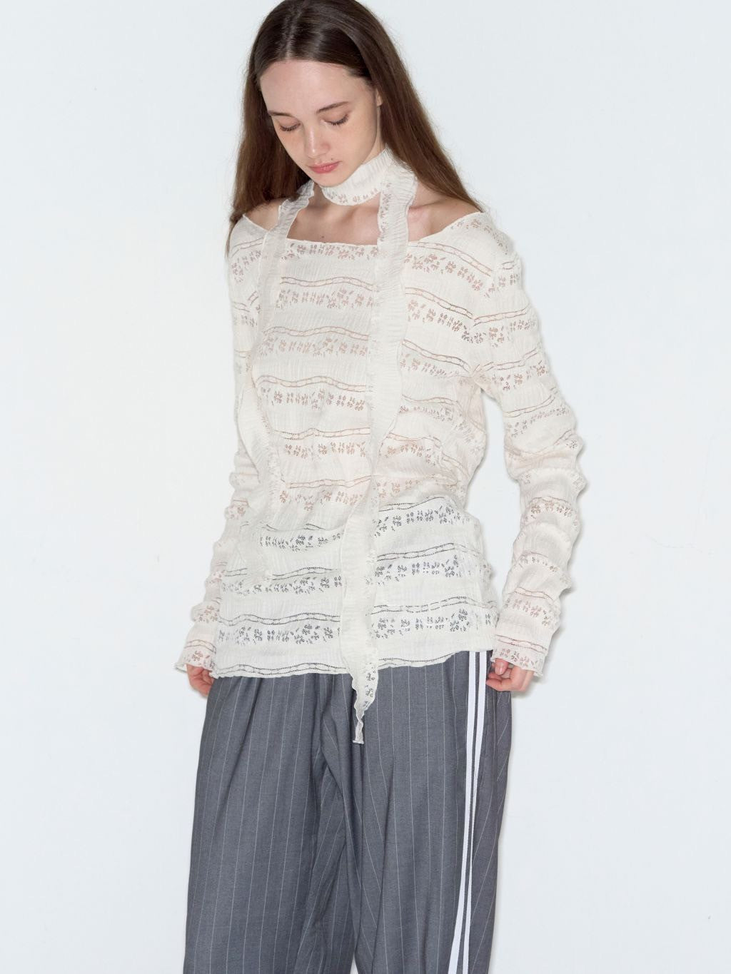 【ROCK CAKE】Pattern Punching Long sleeve