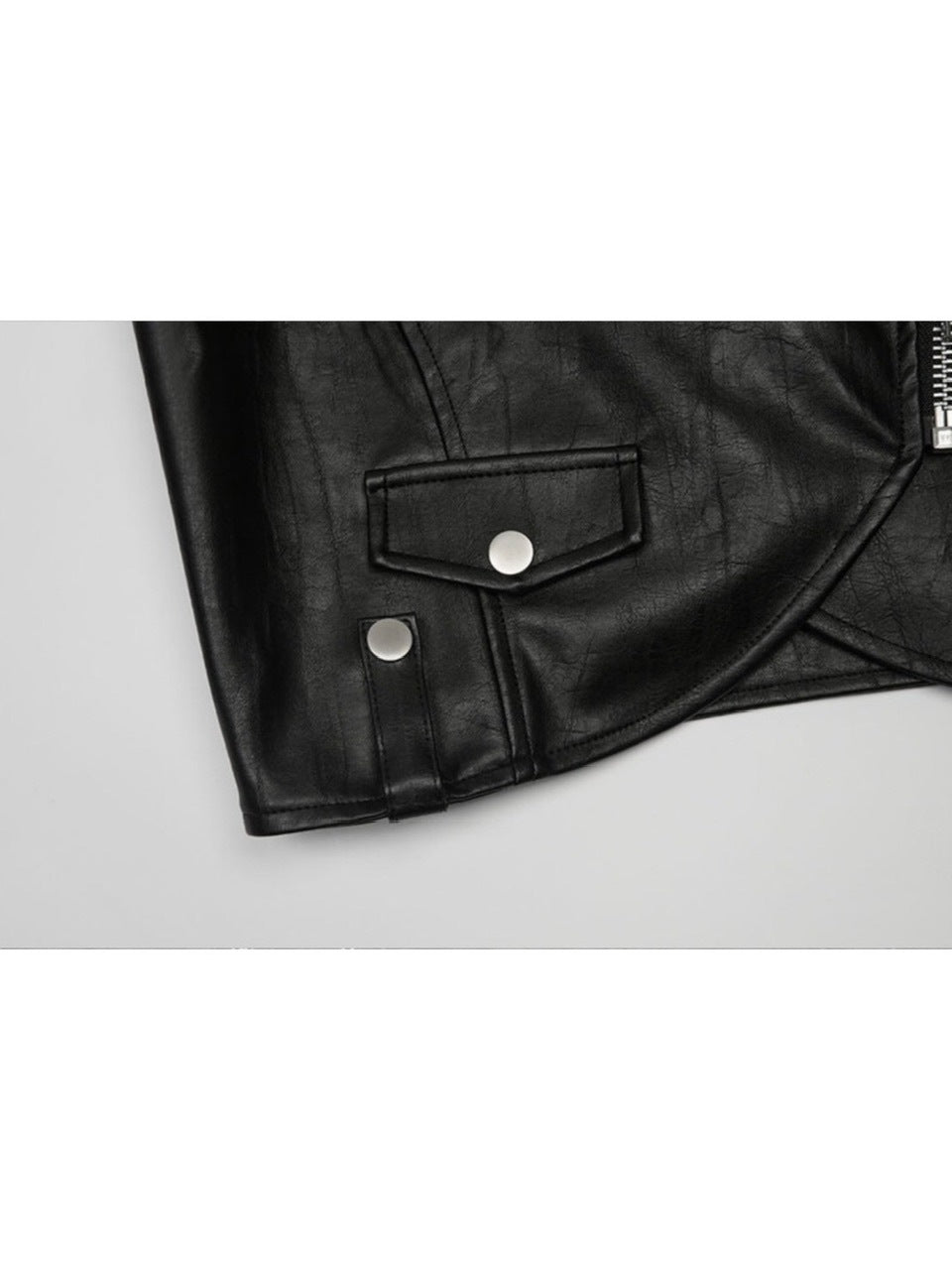 【NOT KNOWING】Curved Crop Rider Jacket / 【ノットノーイング】カーブクロップライダースジャケット