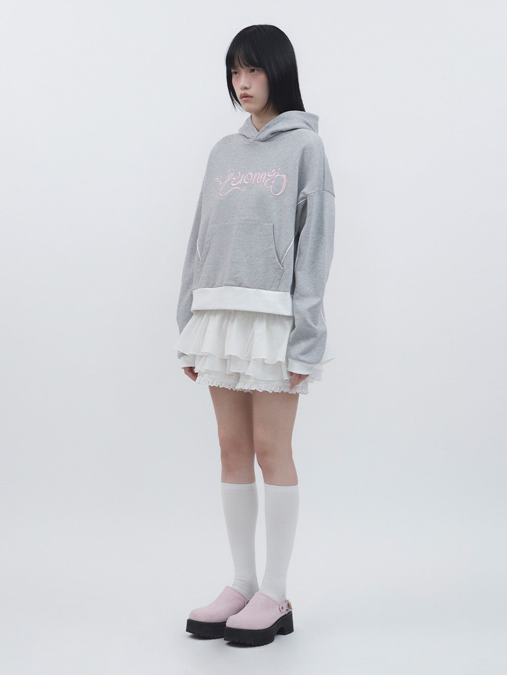 【TUOMIO】GRAPHIC BLOCK HOODIE