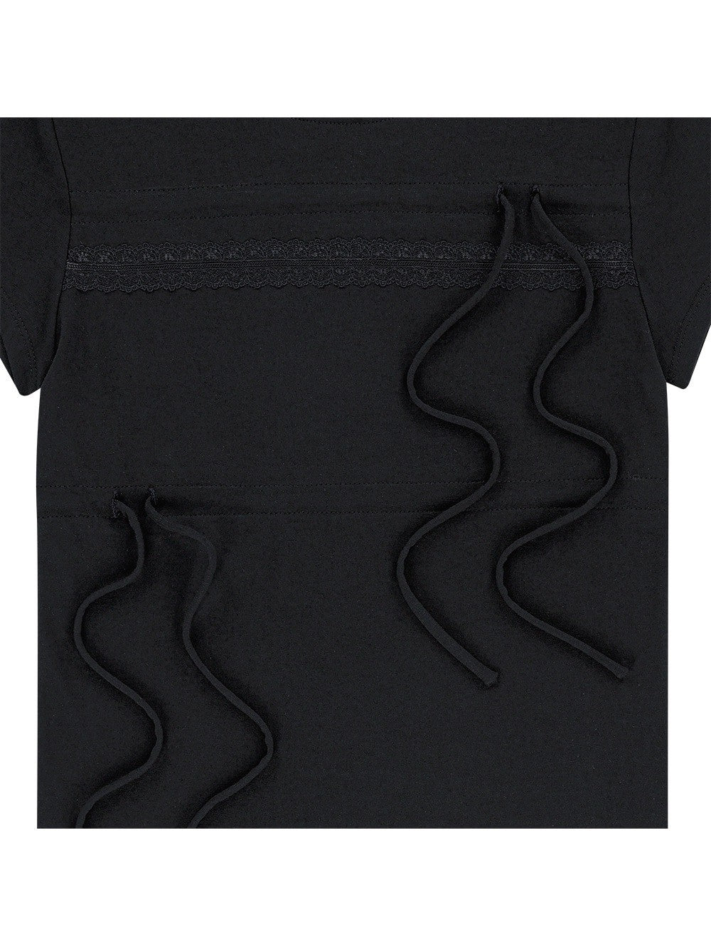 【TUOMIO】RIBBON LAYERED SHORT SLEEVES