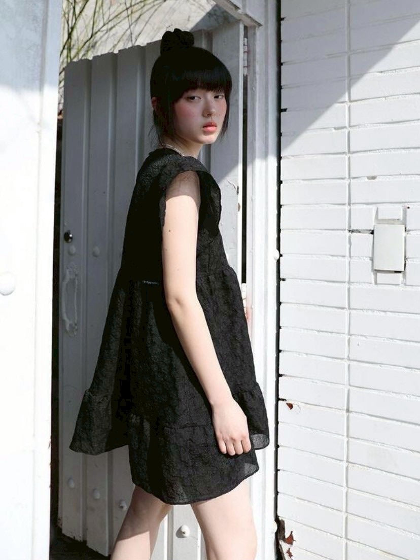 【Uglyshadow】FLOWER RUFFLE DRESS
