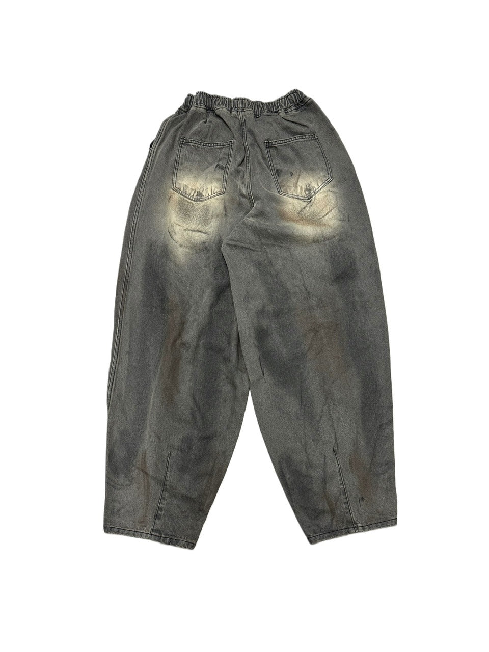 受注制【Never mind the XU】balloon damage denim pants