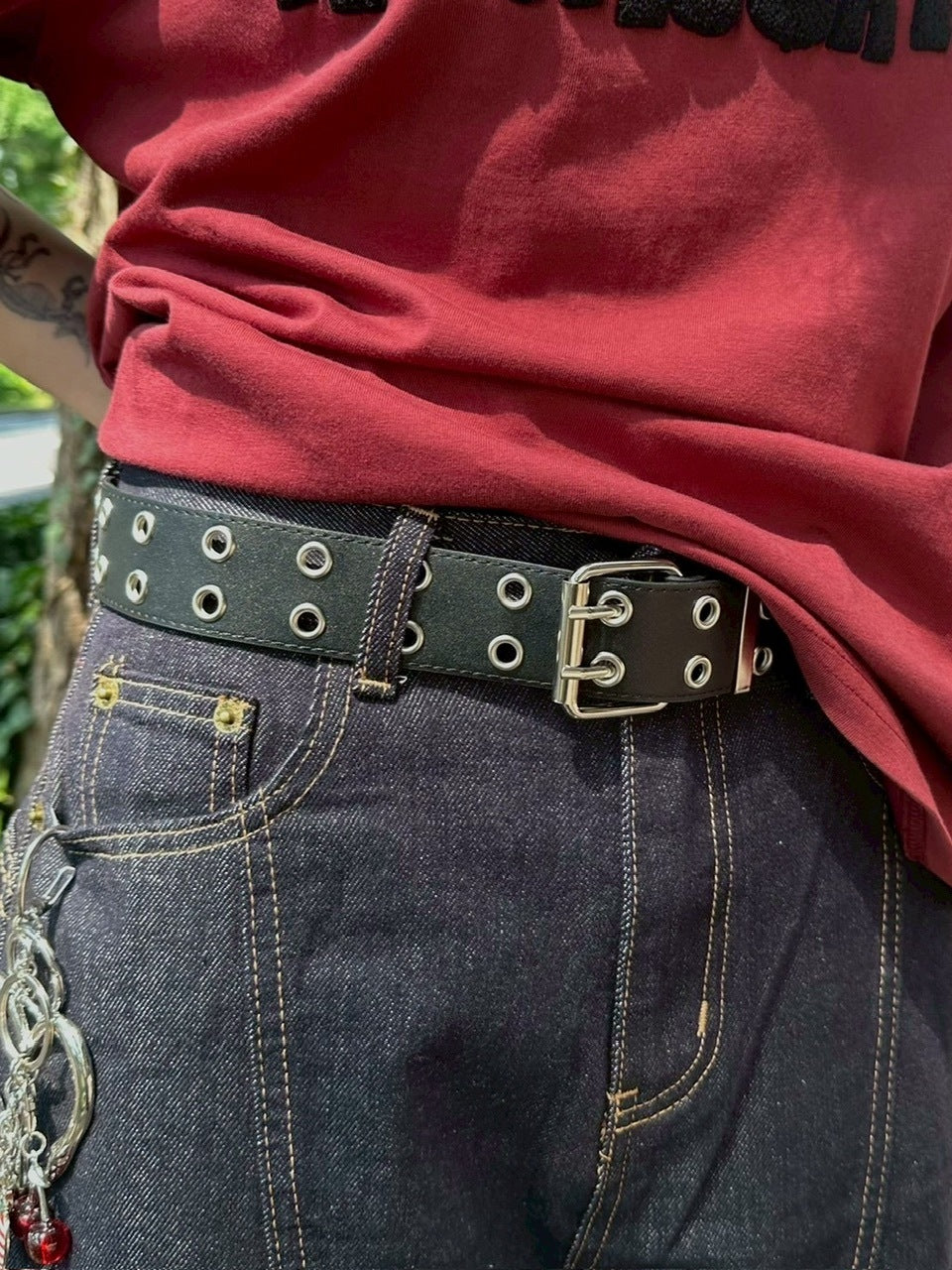 受注制【Chikashitsu +】eyelet belt (4color)