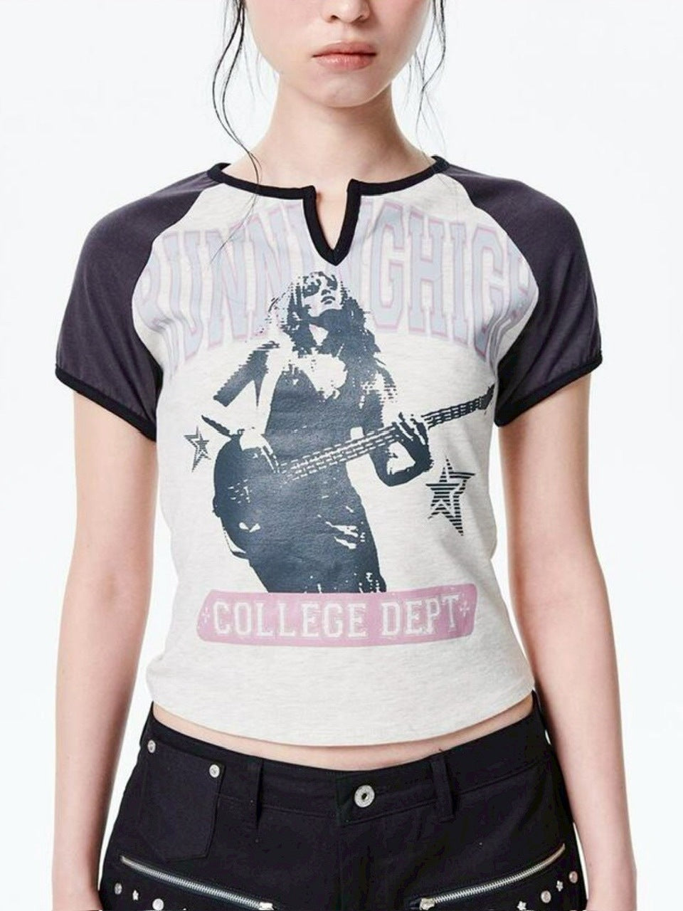 【runningHIGH】VARSITY LOGO H/S TEE