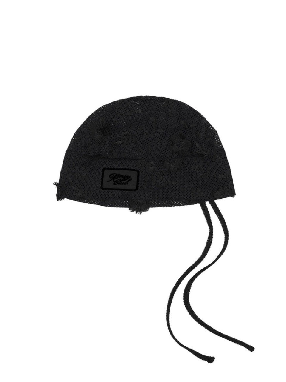 【FANCY CLUB】Lace Ribbon Shirring Beanie / 【ファンシークラブ】レースリボンシャーリングニット帽子