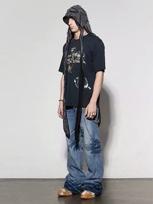 【DND4DES】MUSTACHE WASHED FLARED JEANS