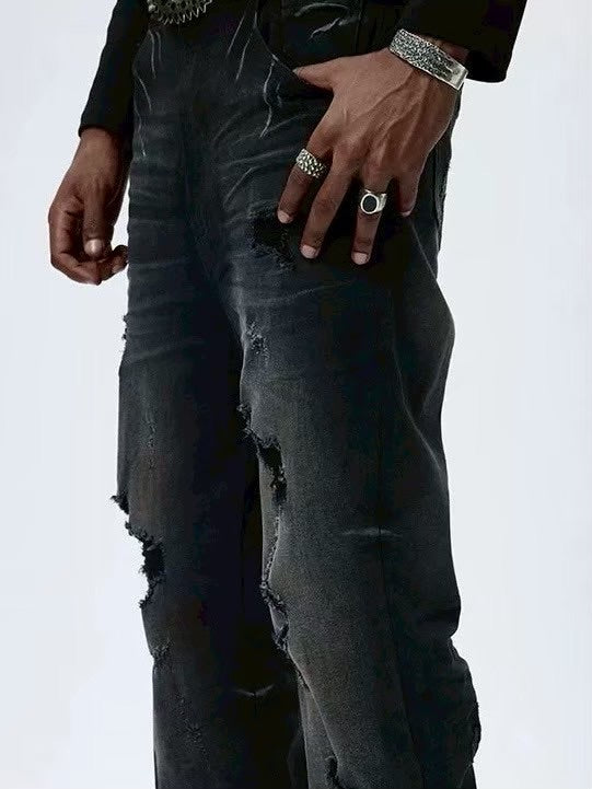 【DND4DES】ROUGH STRETCH FLARED JEANS