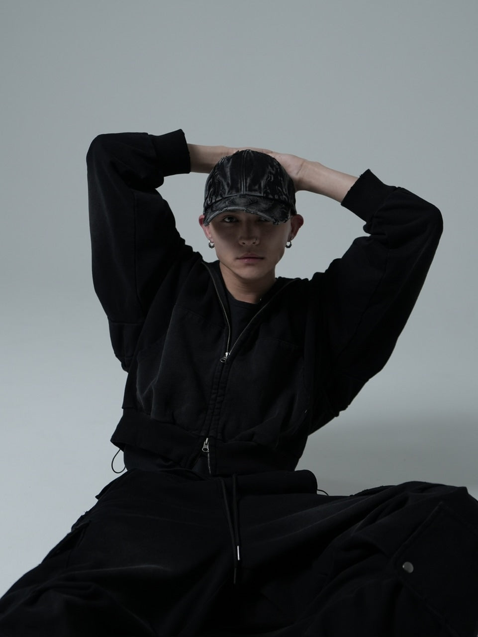 【CHIKASHITSU PLUS HIGH】Overdyed denim cap