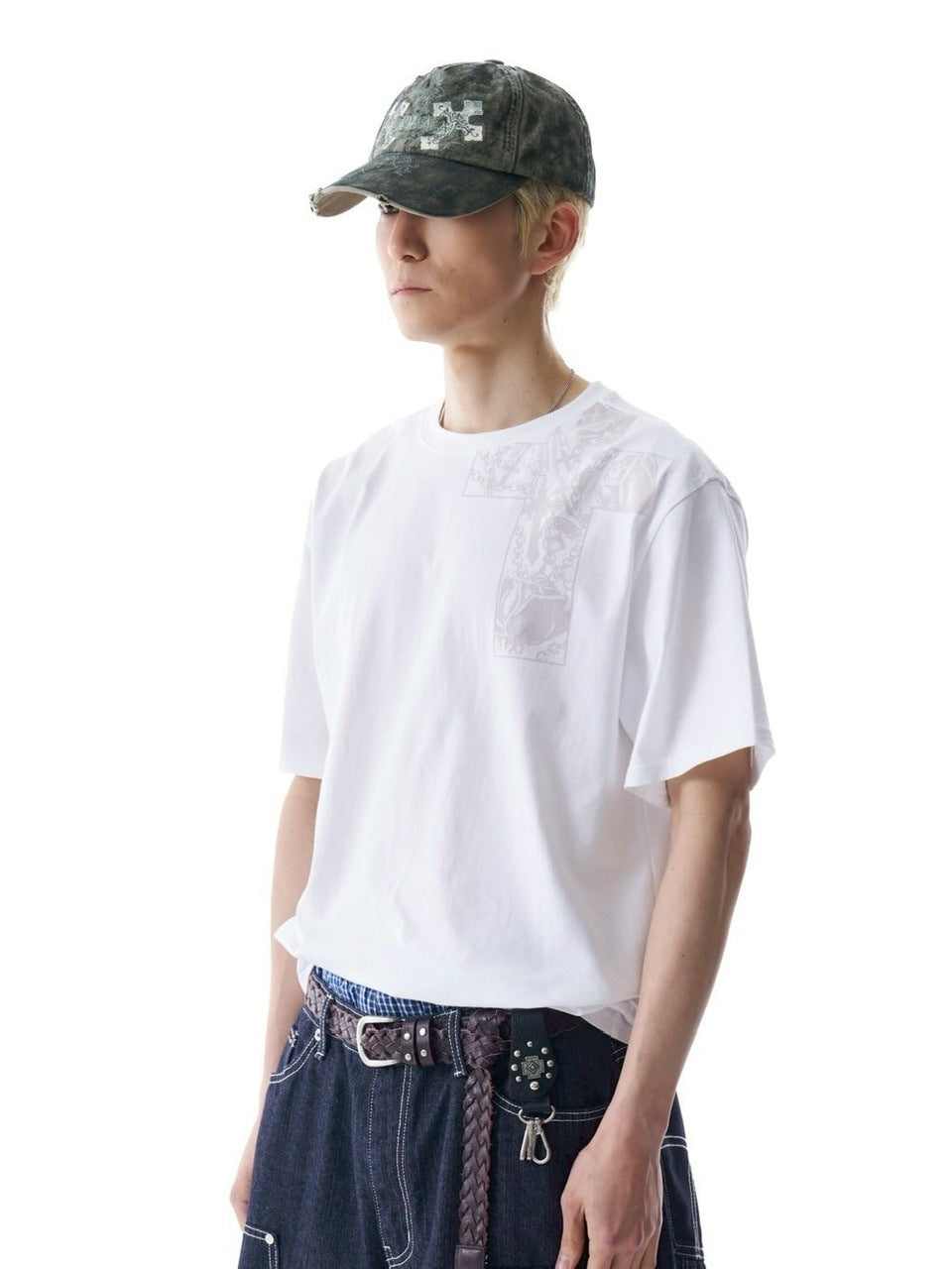 【AAKAM】CROS2 Printed Half Top