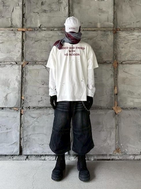 【roaringrad】DAMAGE LETTERING T-SHIRTS / 【ロアリングラド】ダメージロゴ半袖Tシャツ