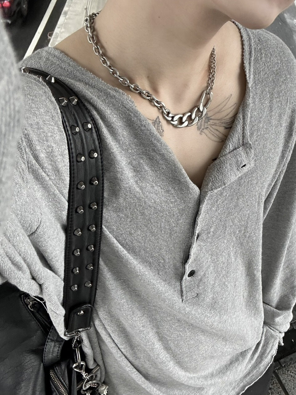 【CHIKASHITSU PLUS HIGH】Dual chain necklace