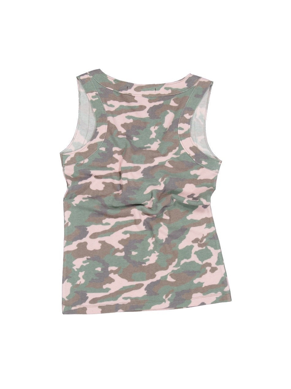 【SETUP‐EXE】CAMO RAW EDGE SLEEVELESS / 【セットアップエグゼ】カモローエッジタンクトップ