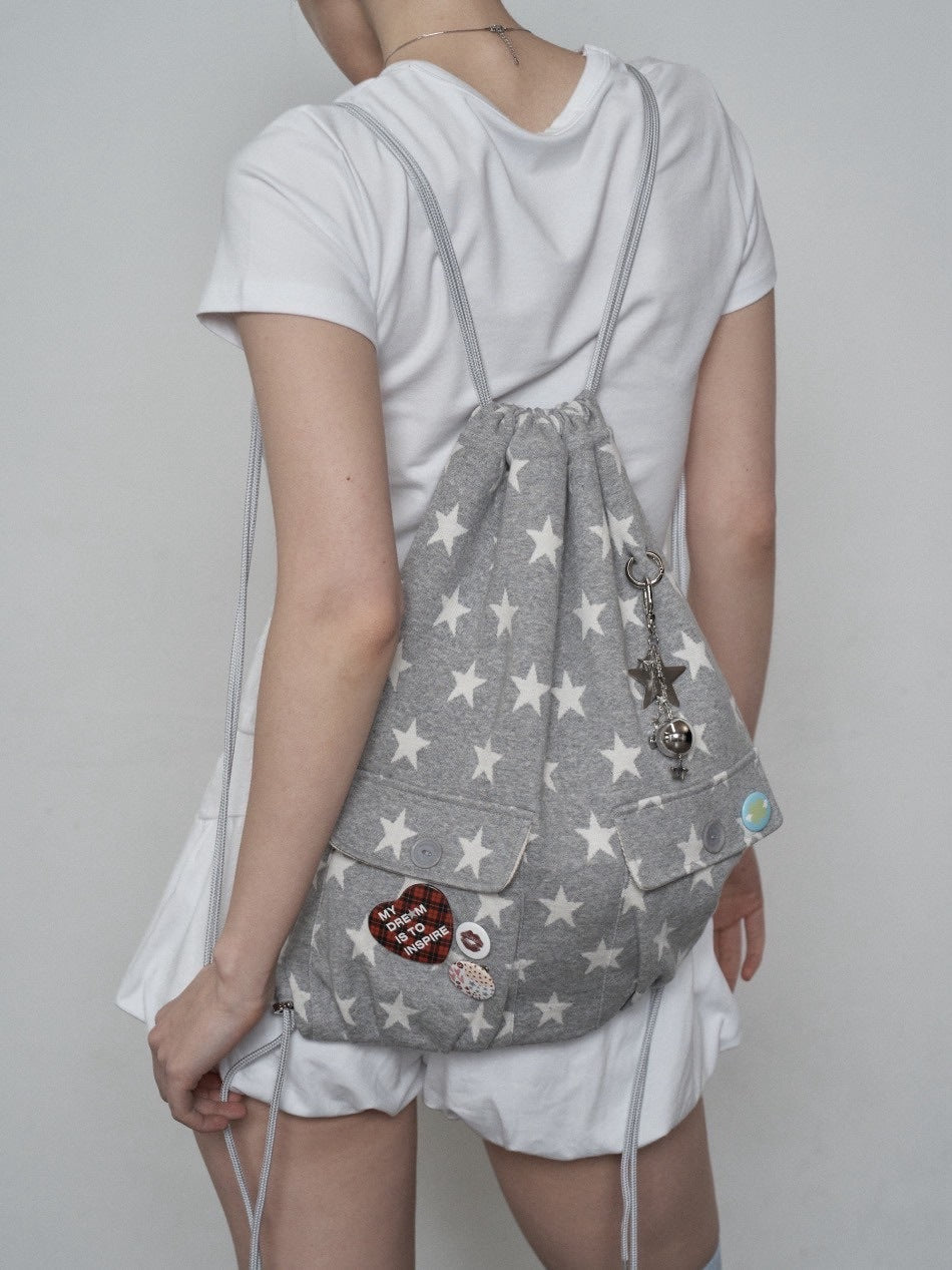 【SETUP‐EXE】STAR POCKET GYM SACK / 【セットアップエグゼ】スターポケットリュック