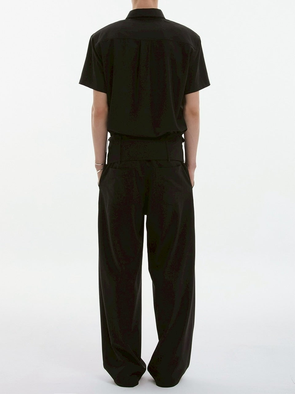 【ESC STUDIO】spacious belt pants/ 【イーエスシーステュディオ】スペイシャスベルトパンツ