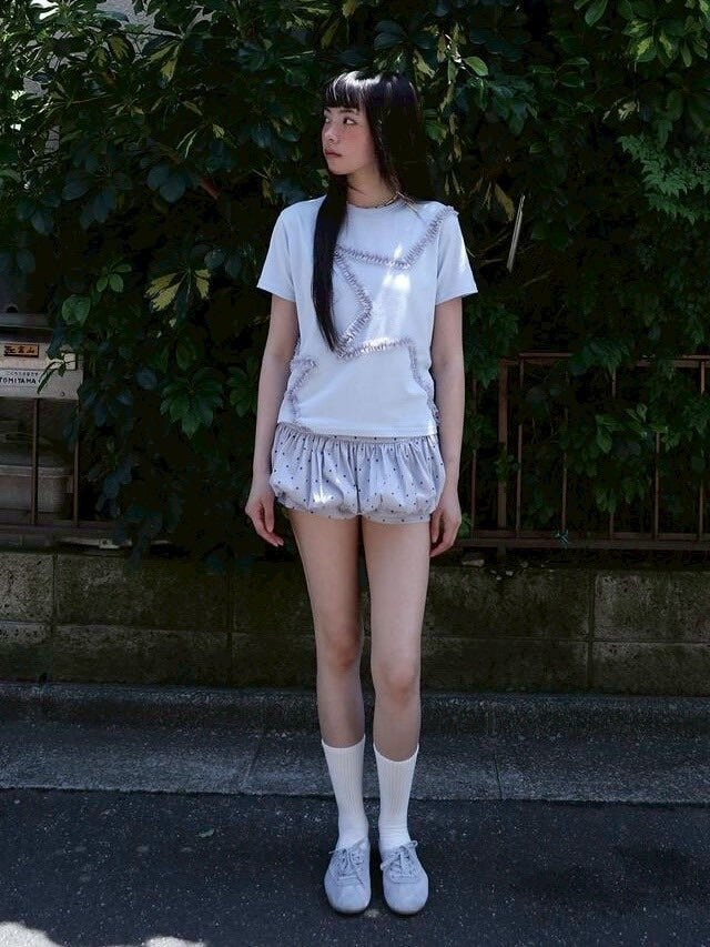 【Uglyshadow】DOTTED PUMPKIN SKIRT PANTS / 【アグリーシャドウ】ドットパンプキンミニスカートパンツ