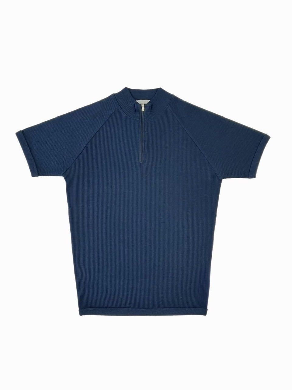 受注制【Chikashitsu +】mockneck zip half sleeve t-shirt – PRESSING