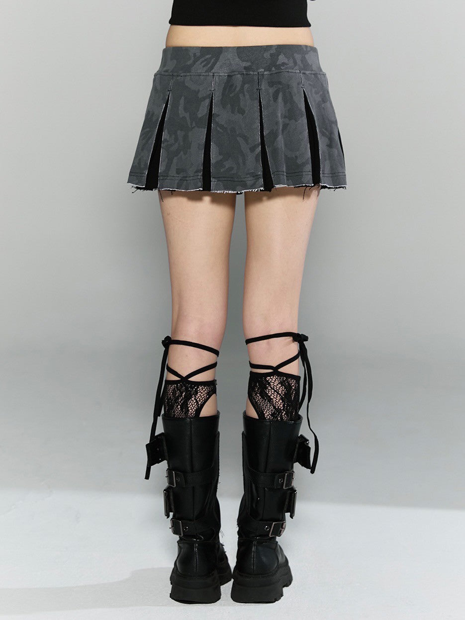 【CHERRYQUIRI】CQ lace stud pleats sk