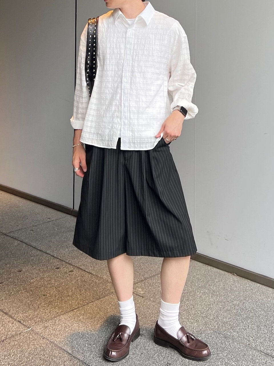 東京店WEB限定受注制【Chikashitsu +】cropped check sheer shirt / 【チカシツプラス】クロップドチェックシアーシャツ (3color)