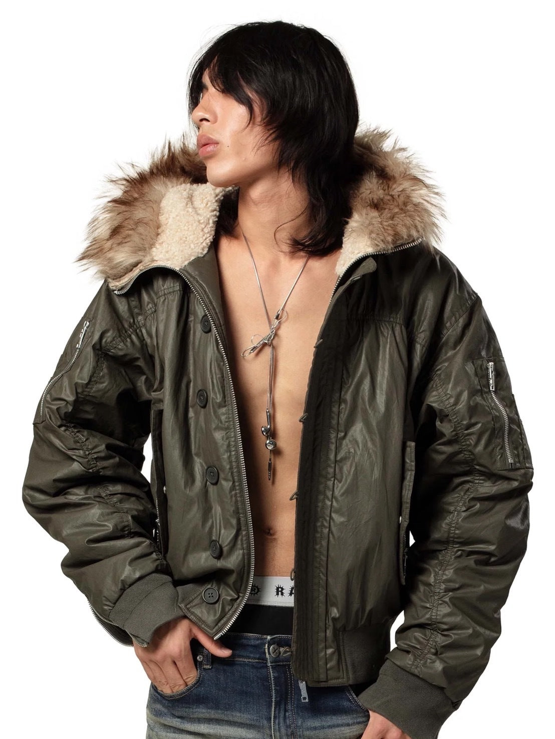 【RACER WORLDWIDE】Aviator Bomber 2 / 【レーサーワールドワイド】ジップポケットファージャケット