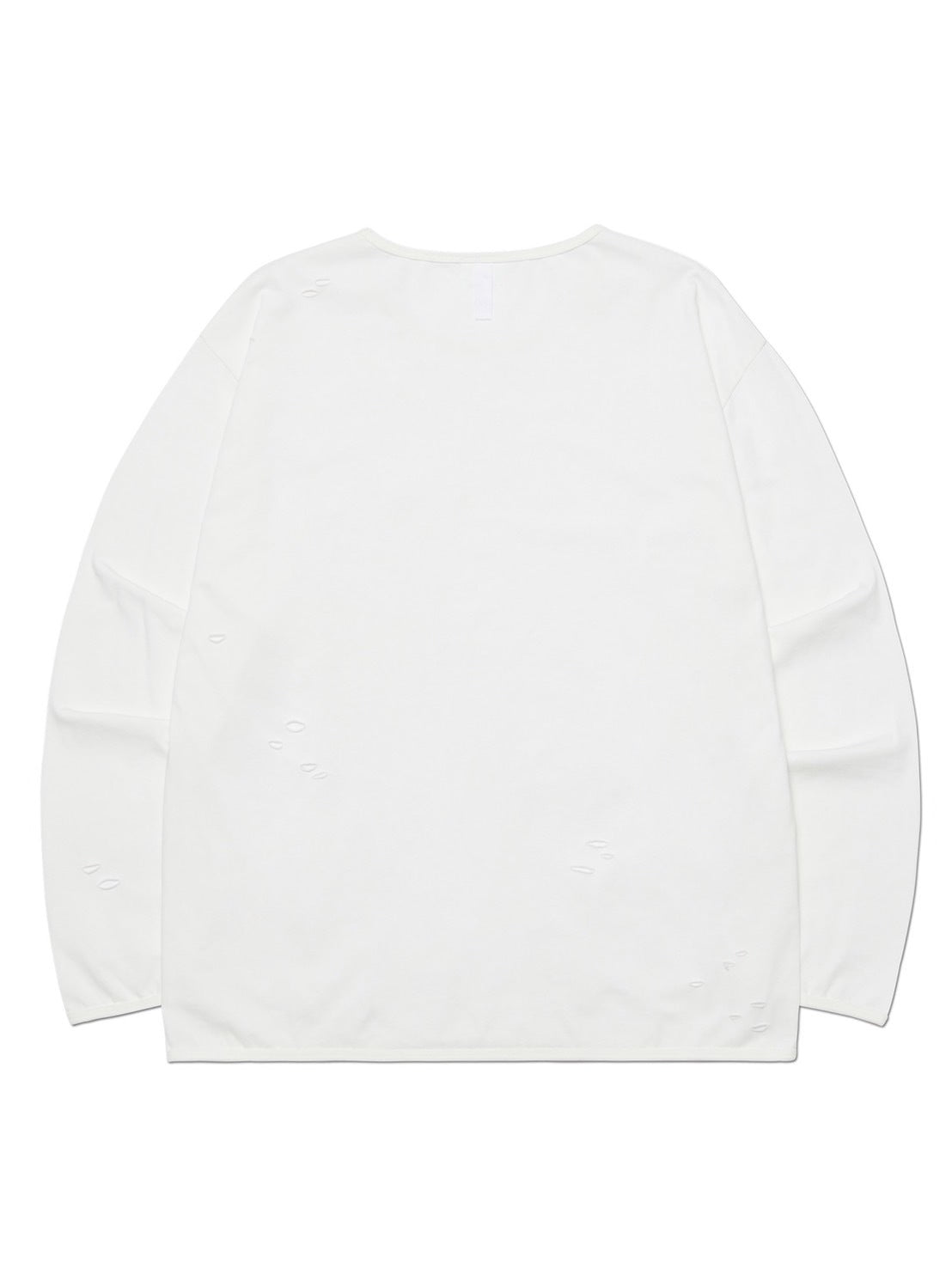 【NOMANUAL】DAMAGED LONG SLEEVE TEE